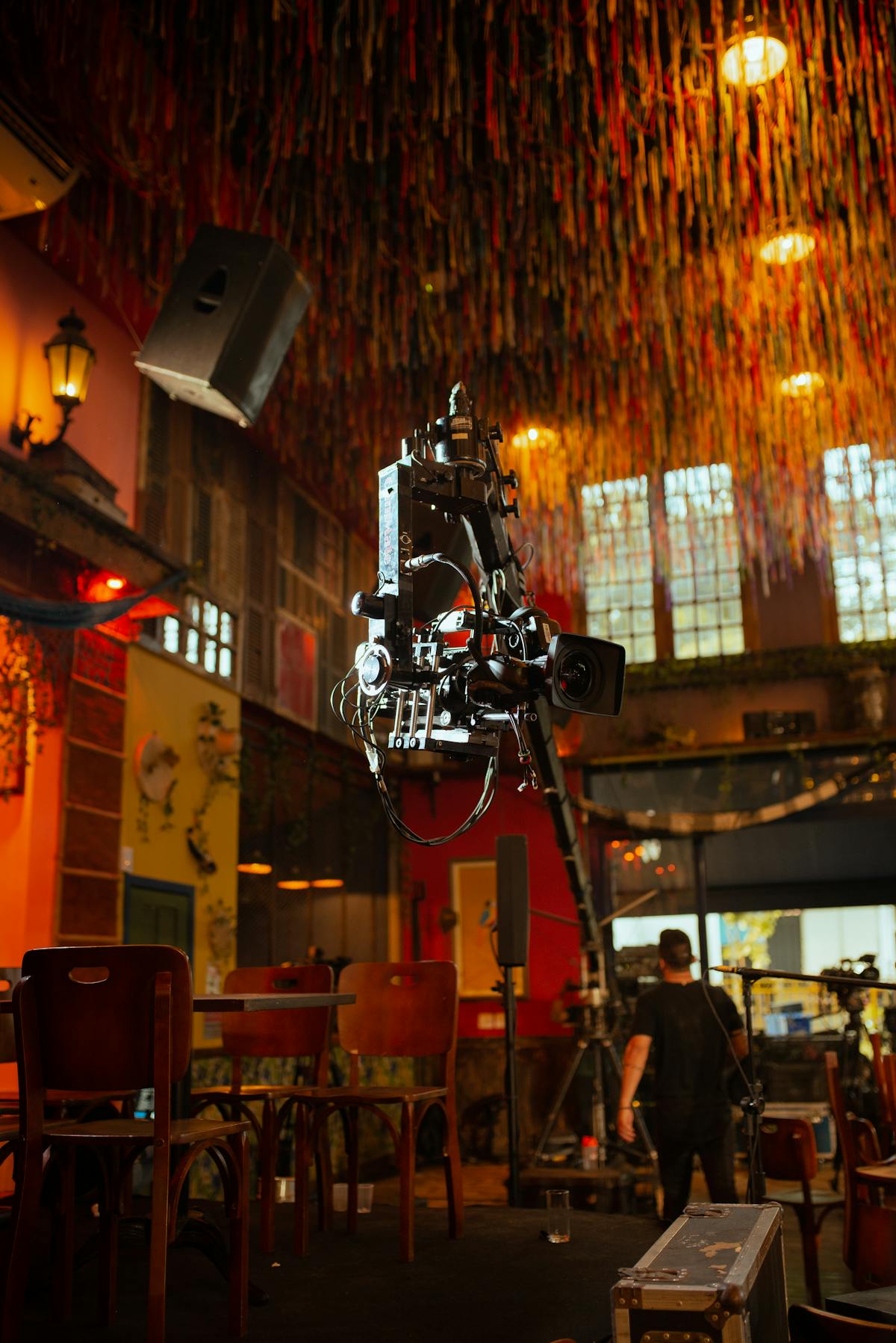 Matériel machinerie cinéma — grue et équipement de plateau